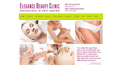 Desktop Screenshot of elegancebeautyclinic.com
