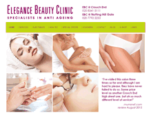 Tablet Screenshot of elegancebeautyclinic.com